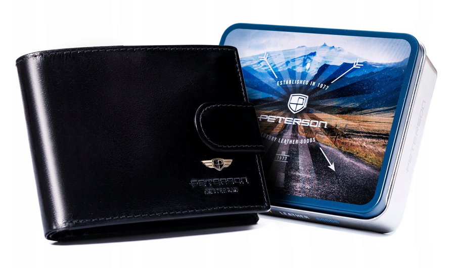 Leather wallet RFID PETERSON PTN 22302L-VT