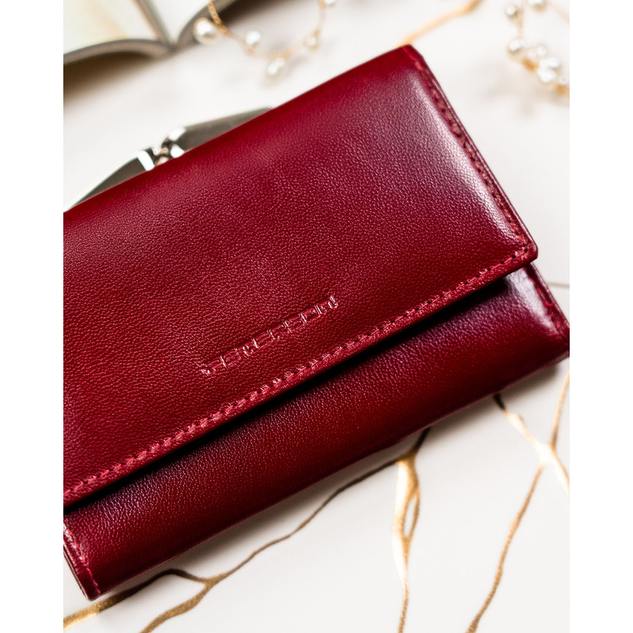 Leather wallet RFID PETERSON PTN RD-18-NGV