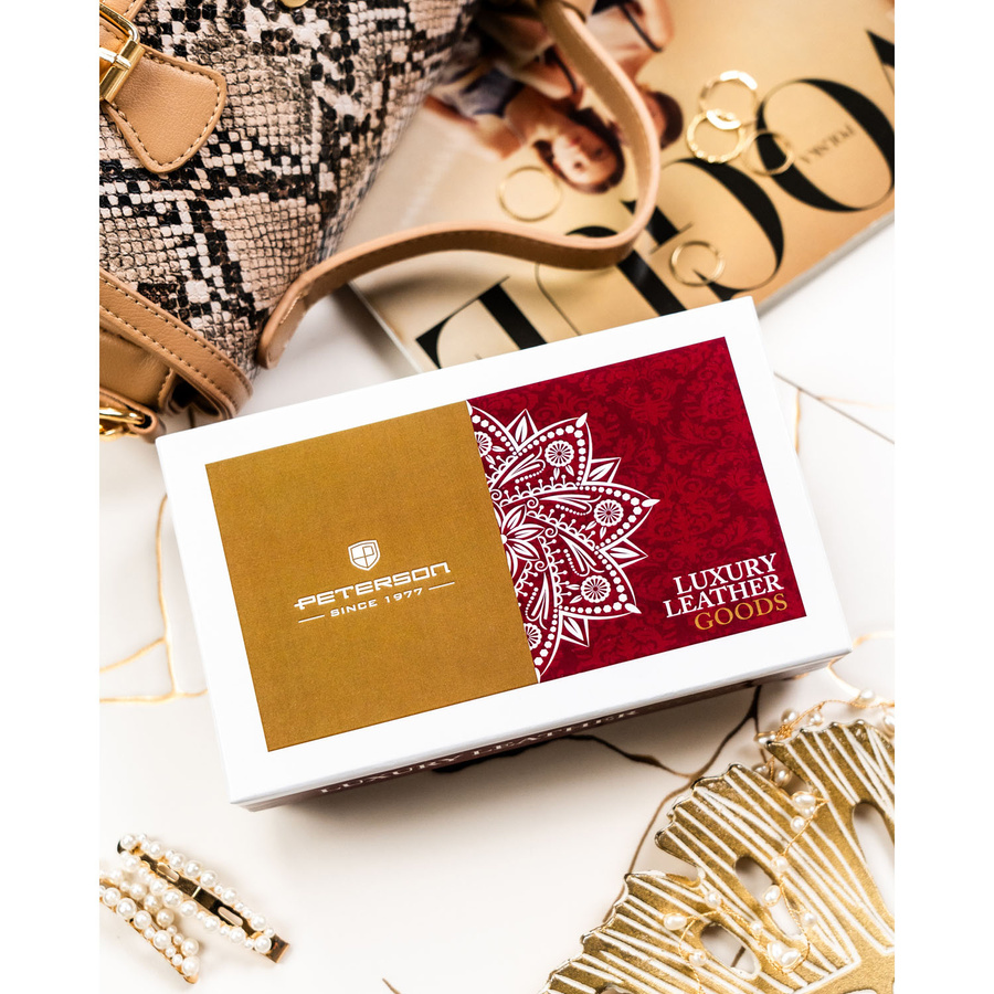 Leather wallet RFID PETERSON PTN RD-21-NGV