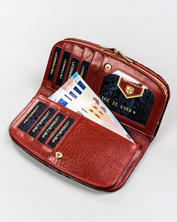 Leather wallet RFID PETERSON PTN 42123-MD