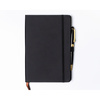 Czarny notes w twardej oprawie formacie A5 zadrukowany w linie - Peterson