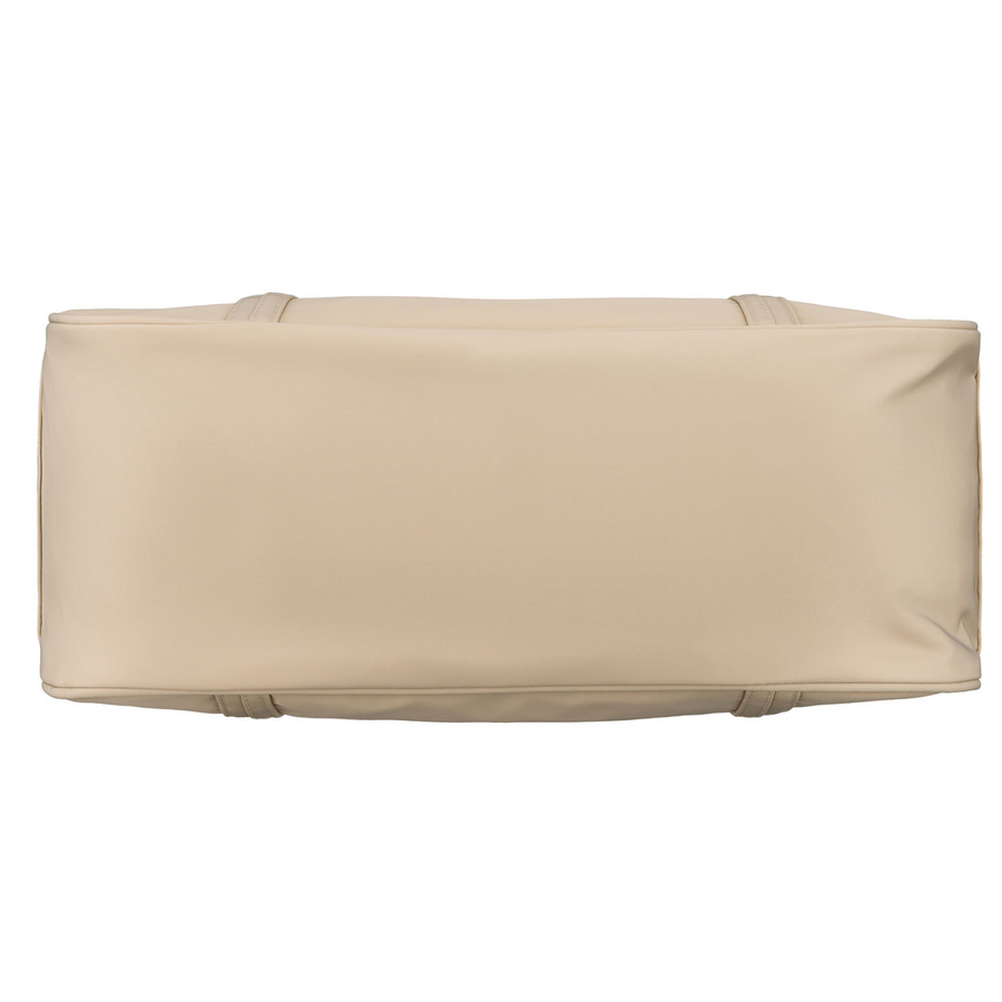 Shopperka damska z poliestru w jasnobeżowym kolorze zamykana suwakiem - Peterson