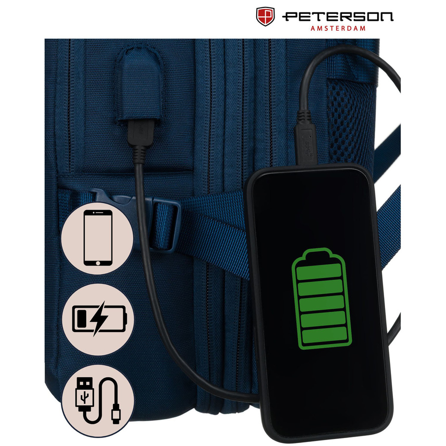 Polyester bagpack PETERSON PTN 24421