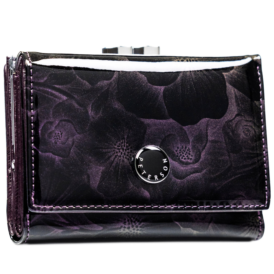 Leather and leatherette wallet RFID PETERSON PTN PS15-09-FDS