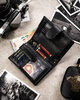 Leather wallet+key ring set PETERSON PTN SET-M-1542L-GVT