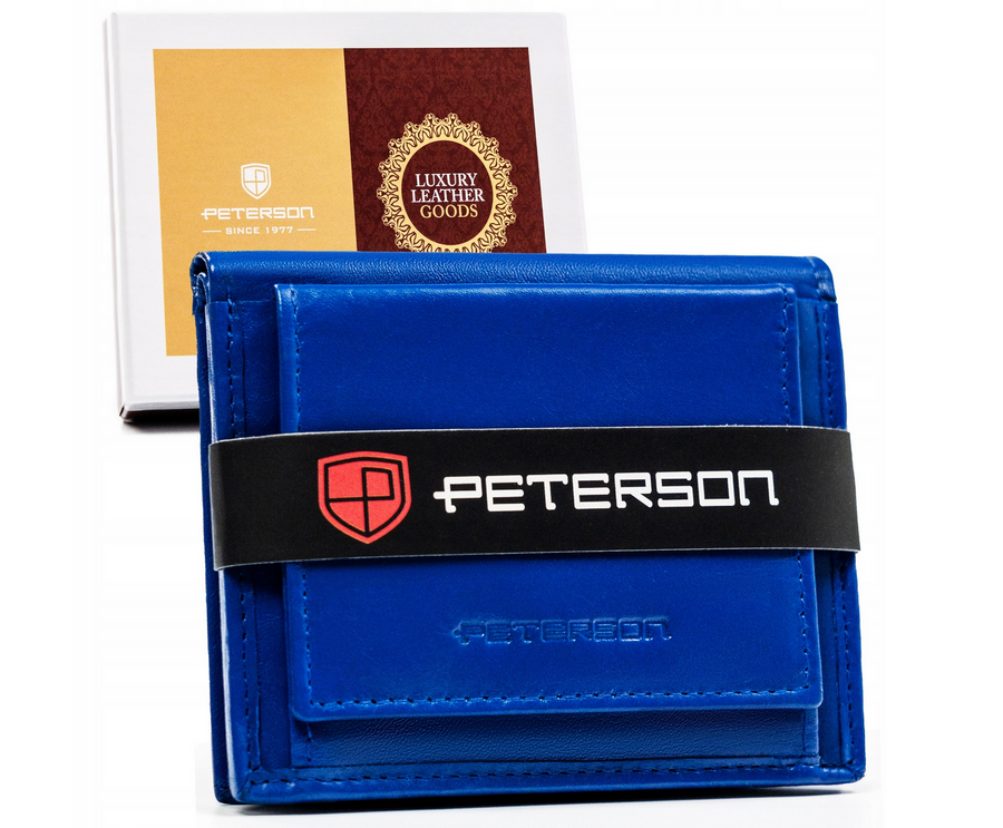 Leather wallet RFID PETERSON PTN RD-220-MCL