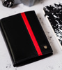 Leather men wallet N62-RVTP-3050 Black-Red