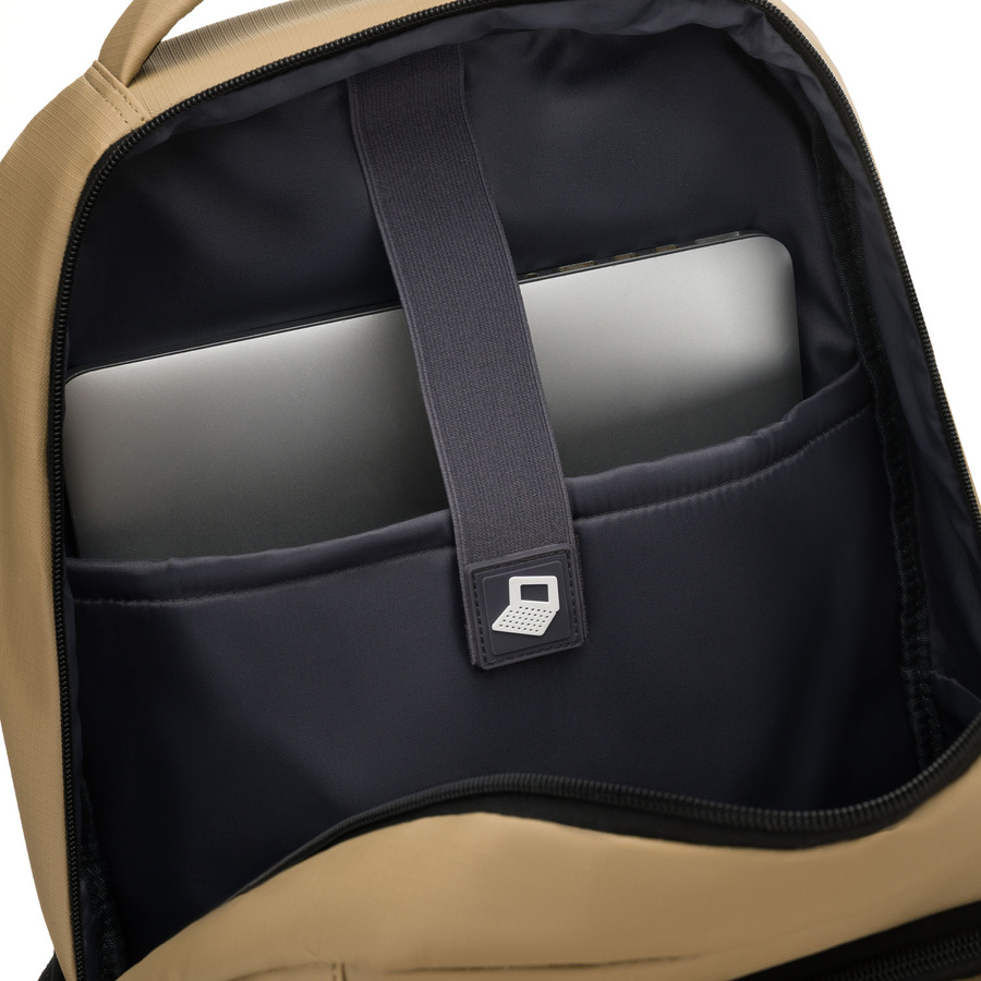 Duży plecak podróżny w kolorze khaki z miejscem na laptopa, dwukomorowy - Peterson