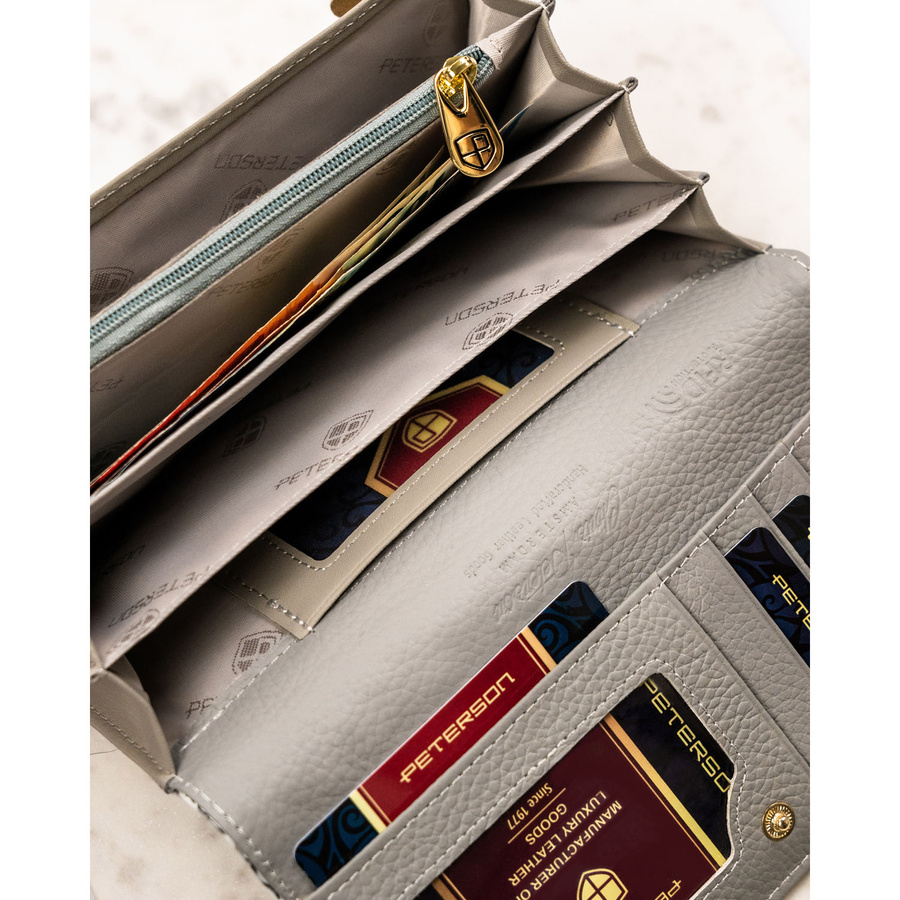 Leather wallet RFID PETERSON PTN PH27-LFL