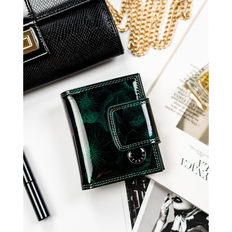 Leather and leatherette wallet RFID PETERSON PTN PS329-FDS