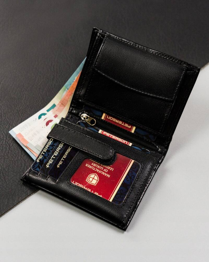 Leather wallet RFID PETERSON PTN 303.01