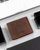 Leather wallet RFID PETERSON PTN N992-BE-DEER