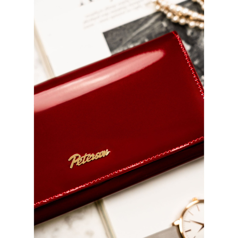Leather wallet RFID PETERSON PTN BC-42106