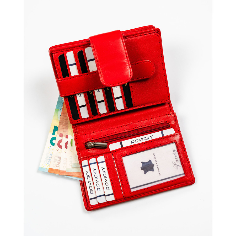 Leather wallet RFID ROVICKY R-D1503-NCD-BL
