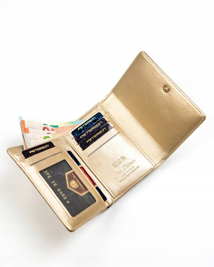 Leatherette wallet RFID PETERSON PTN 013-HRH