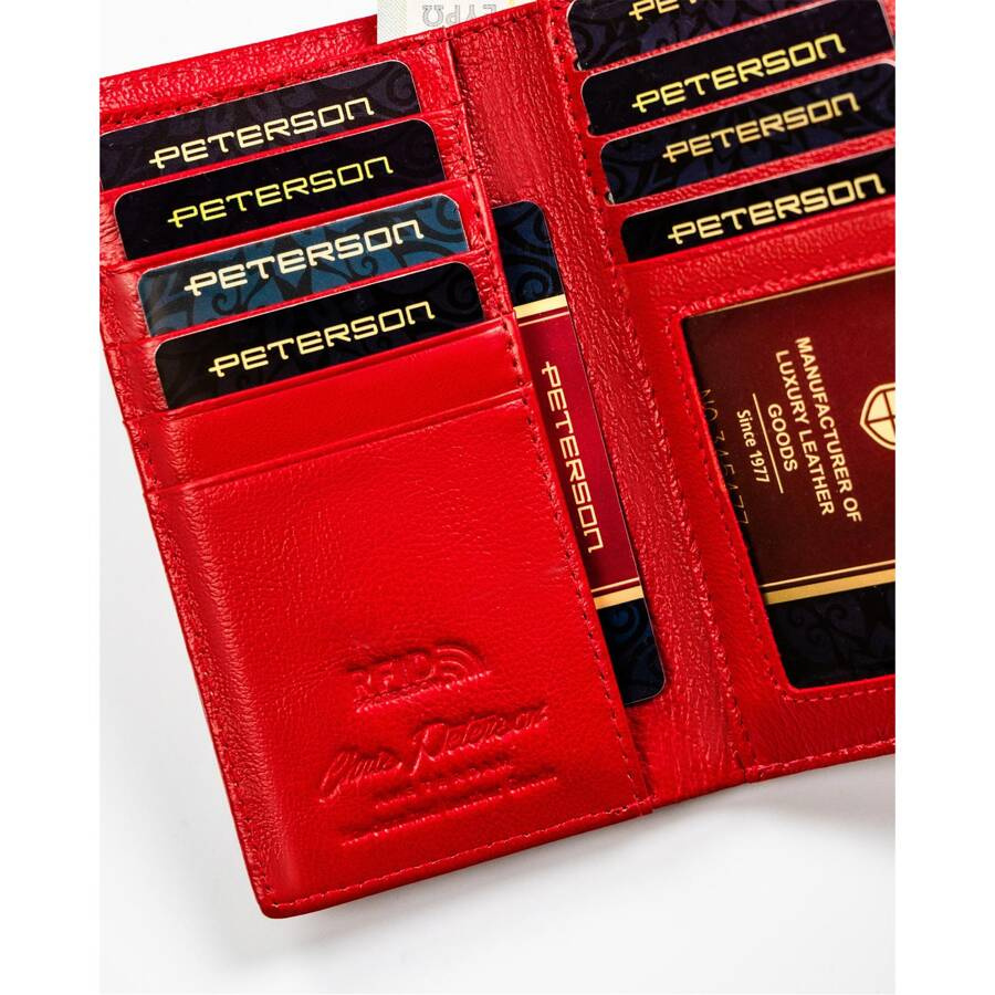 Leather wallet RFID PETERSON PTN 55020-CB