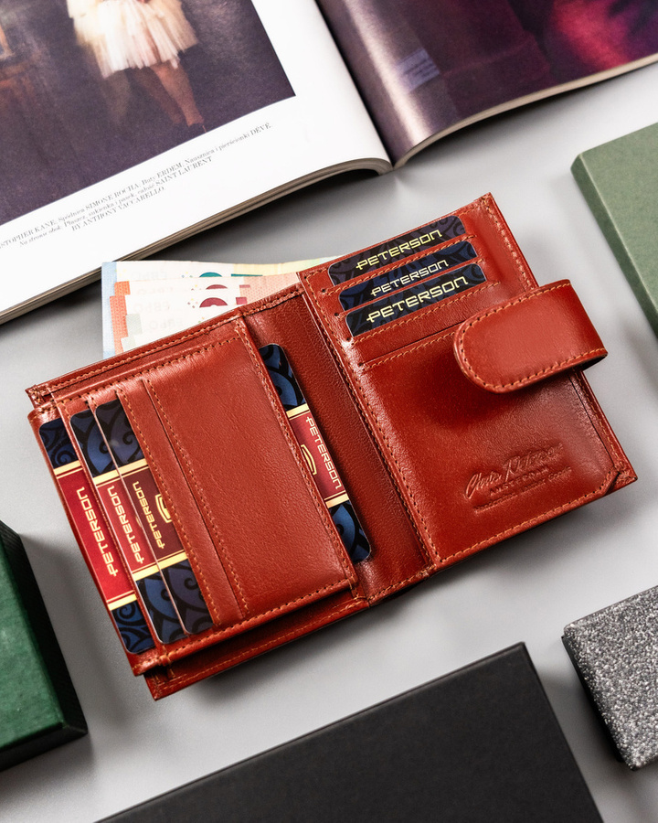 Leather's wallet RFID PETERSON PTN 2516-BO