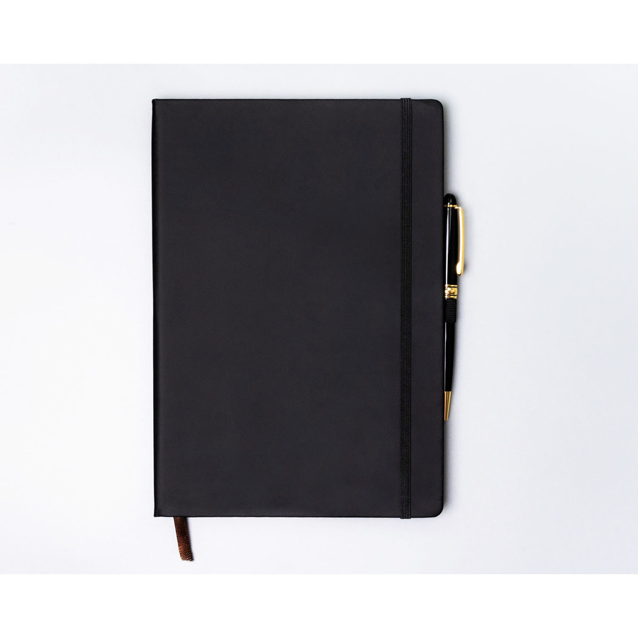 Czarny notes w twardej oprawie formacie B5 zadrukowany w kropki - Peterson