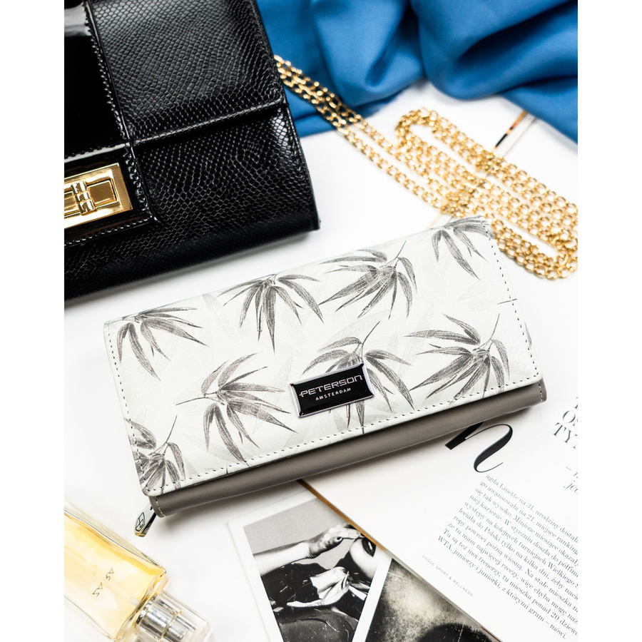 Leather+leatherette wallet RFID PETERSON PTN PX20-1-NPK