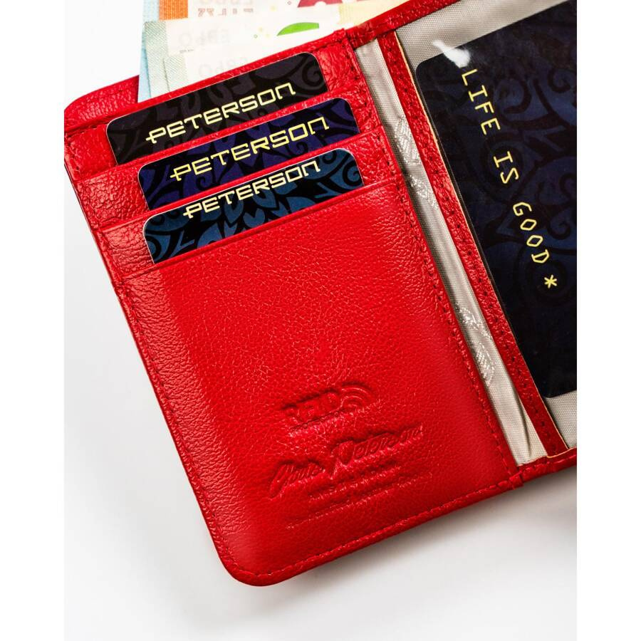 Leather wallet RFID PETERSON PTN 76115-CB