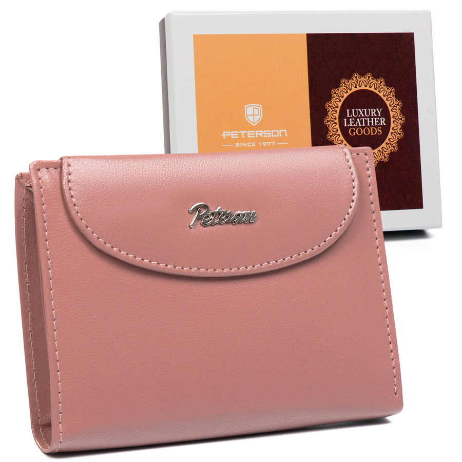 Leather wallet RFID PETERSON PTN RD-357-GCL-M