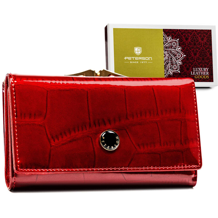 Leather wallet RFID PETERSON PTN 55020-CB