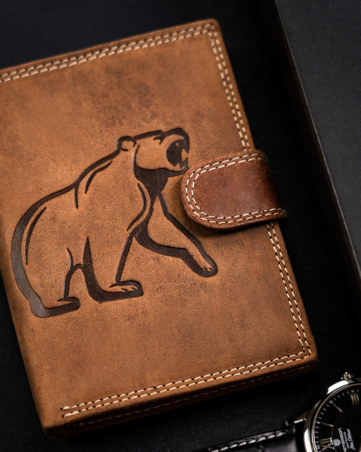 Leather wallet RFID ALWAYS WILD N4L-CHM-BEAR 