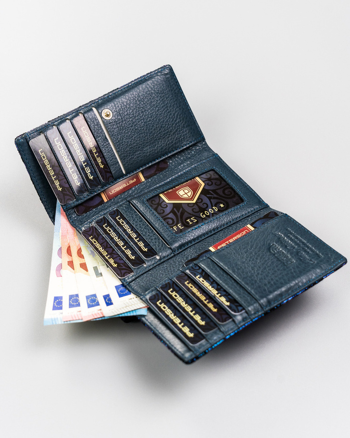 Leather wallet RFID PETERSON PTN 42108-ONBF