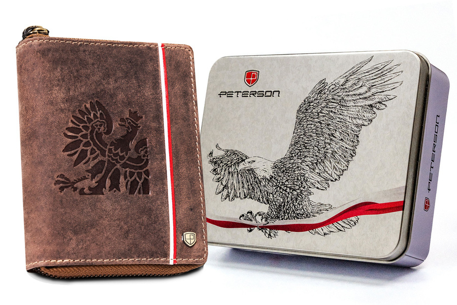 Leather wallet RFID PETERSON PTN 340P