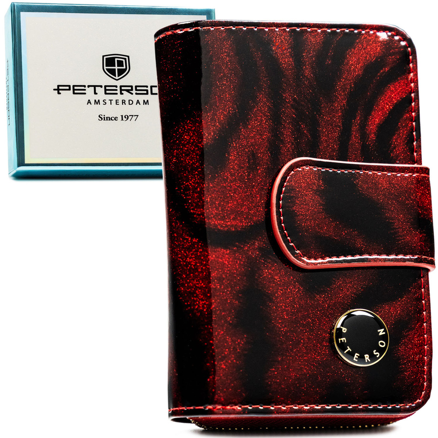 Leather and leatherette wallet RFID PETERSON PTN PS115-TDS