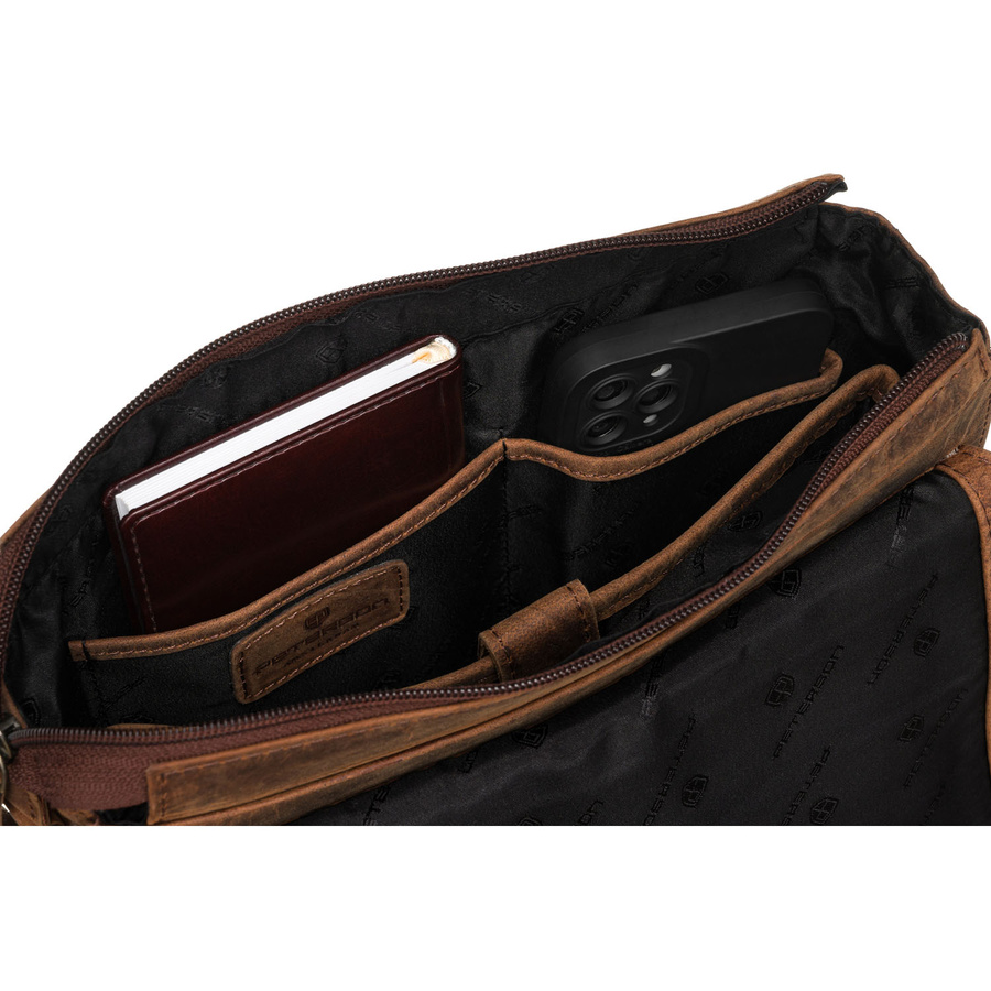 Leather bag PETERSON PTN 996-B-NSH