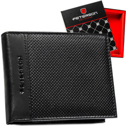 Leather wallet RFID PETERSON PTN N992-DOT