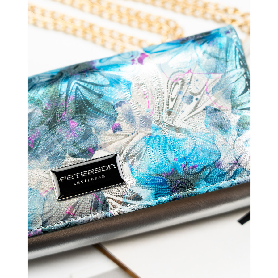 Leather+leatherette wallet RFID PETERSON PTN PX24-1-NPK