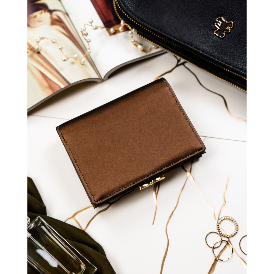 Leather and leatherette wallet RFID PETERSON PTN PS15-09-HNL