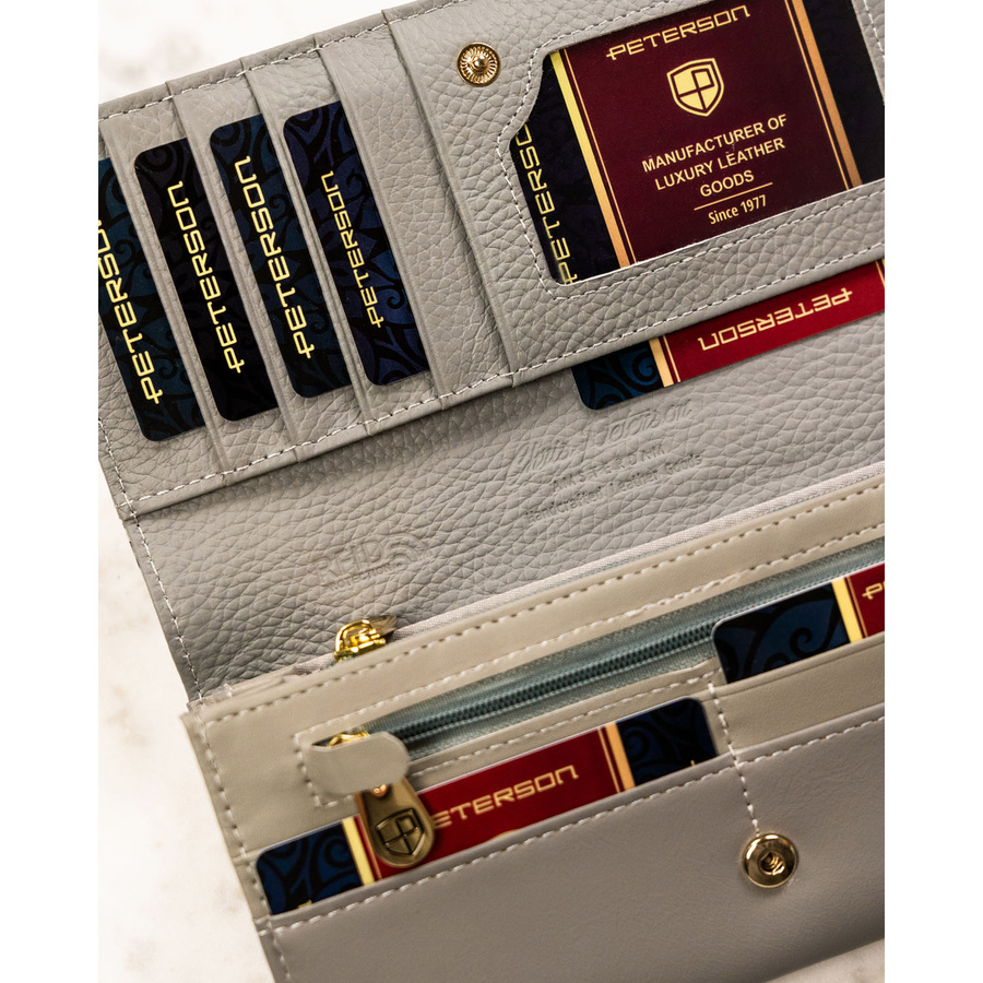 Leather wallet RFID PETERSON PTN PH27-LFL
