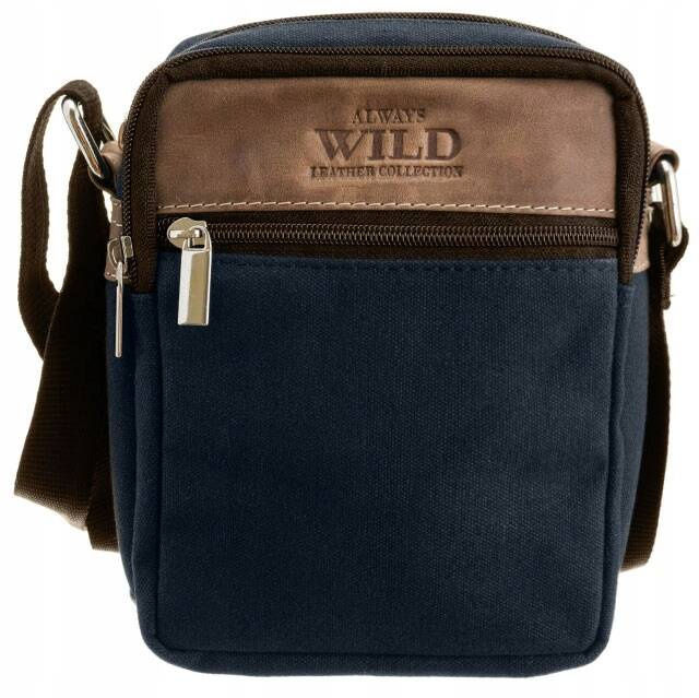 Leather+canvas bag ALWAYS WILD 588-MHC