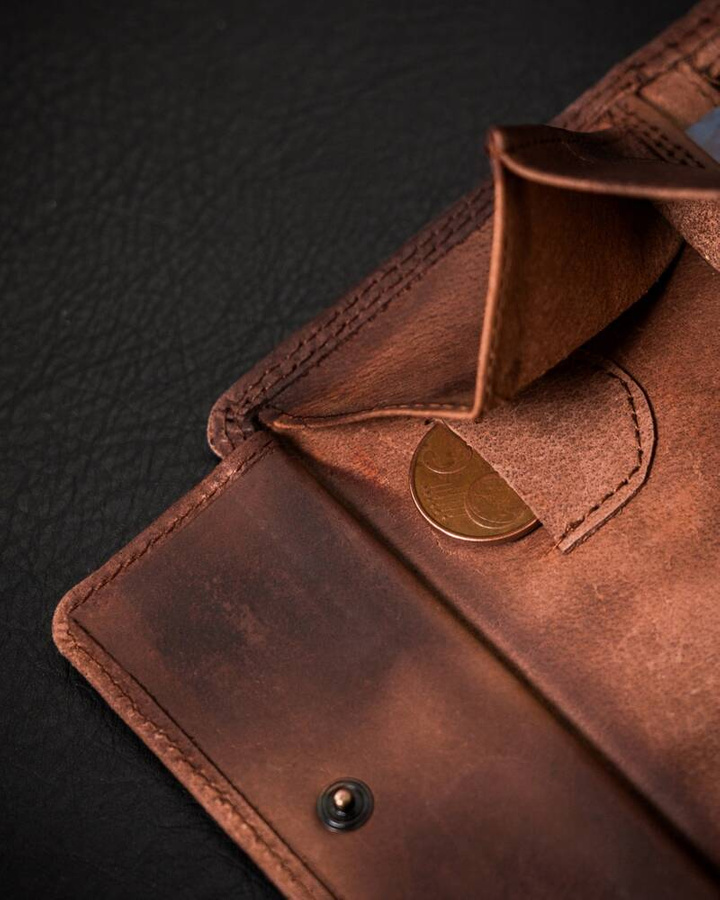 Leather wallet RFID PETERSON PTN N4C-VIN-S