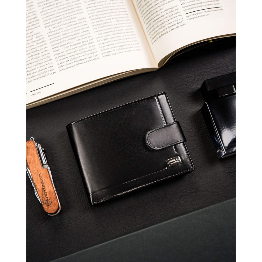 Leather wallet RFID ROVICKY CPR-06L-NBAR