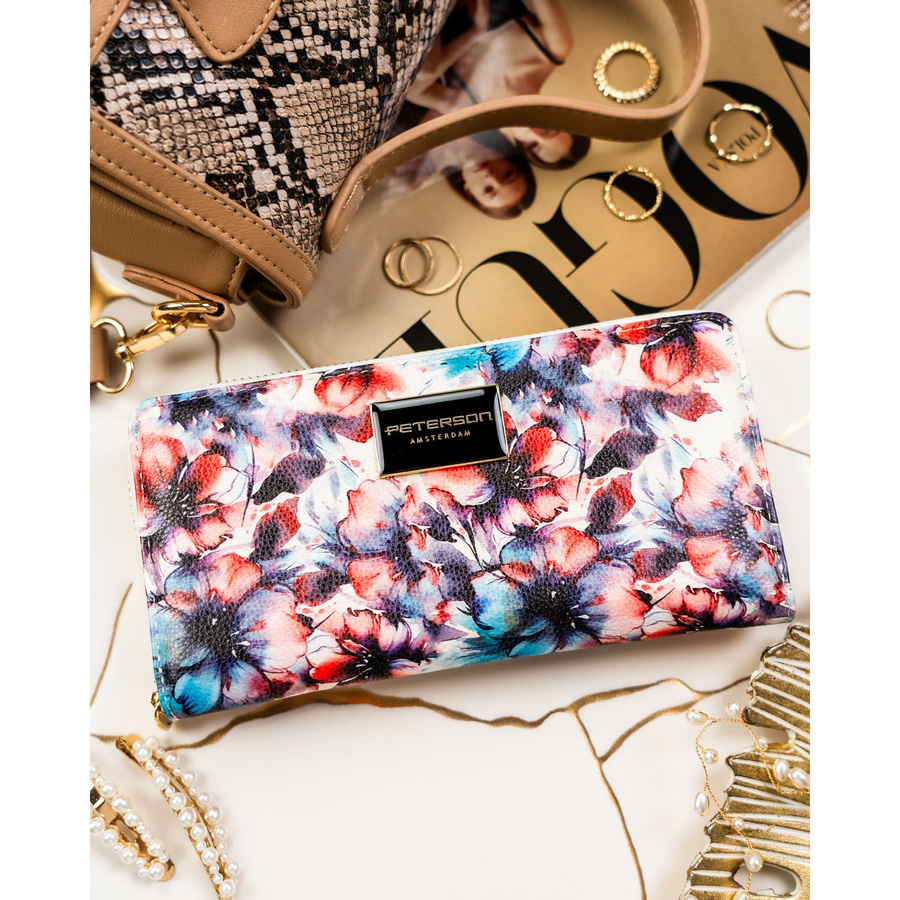 Leather and leatherette wallet RFID PETERSON PTN PX25-PF2