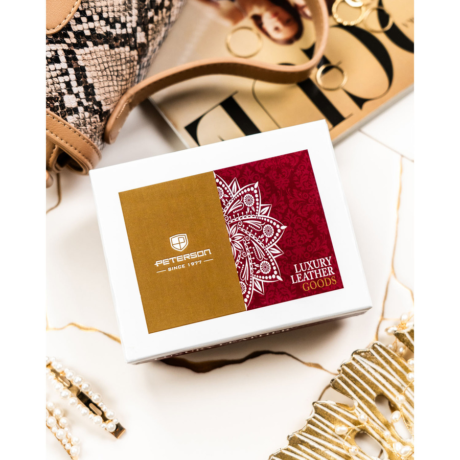 Leather wallet RFID PETERSON PTN RD-02-NGV