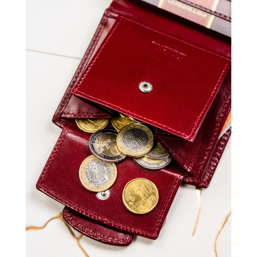 Leather wallet RFID PETERSON PTN RD-314-NGV-M