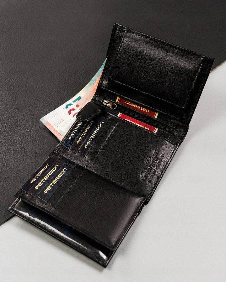 Leather wallet RFID PETERSON PTN 324.01