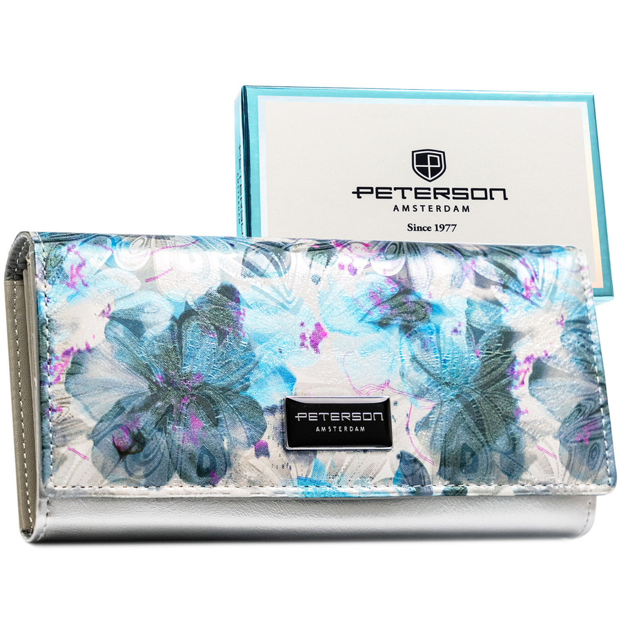 Leather+leatherette wallet RFID PETERSON PTN PX27-1-NPK