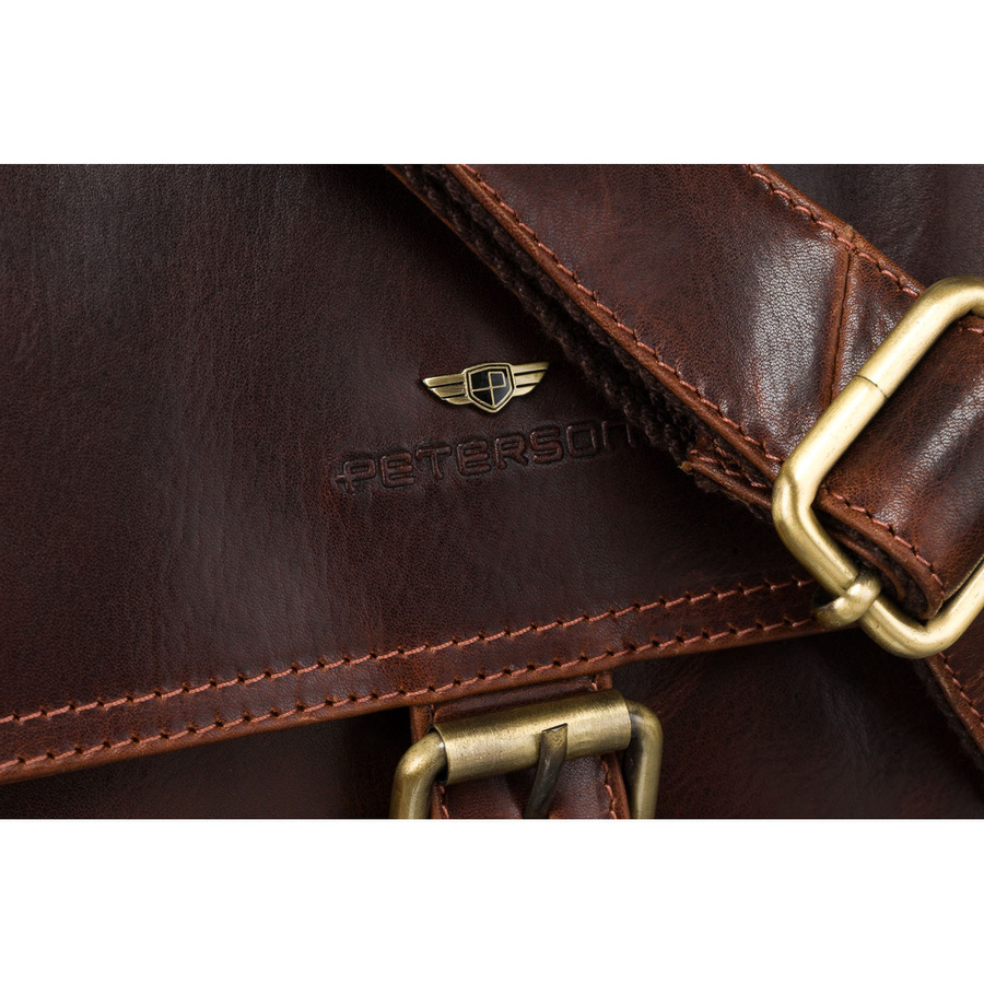 Leather bag PETERSON PTN TB-012-WAX