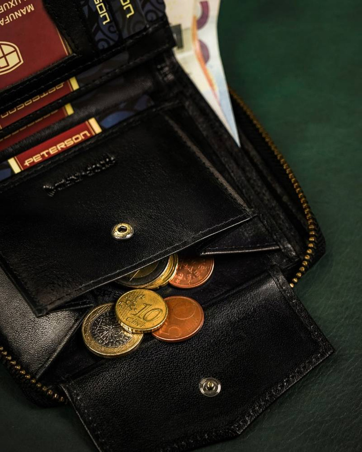 Leather wallet RFID PETERSON PTN 340-P