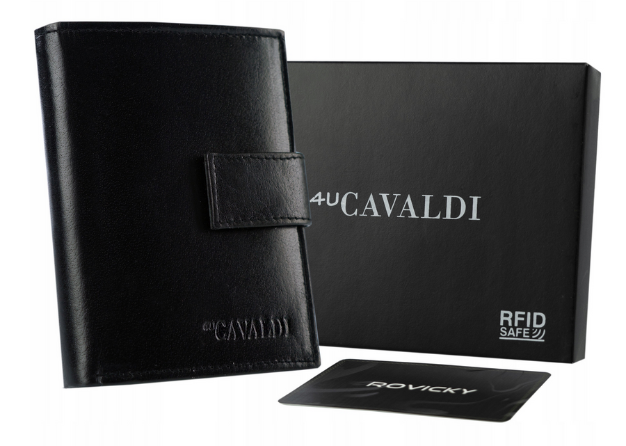 Leather wallet RFID 4U CAVALDI 0104L-P-BS-RFID