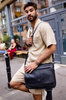 Leather's laptop bag PETERSON PTN 1728-NDM