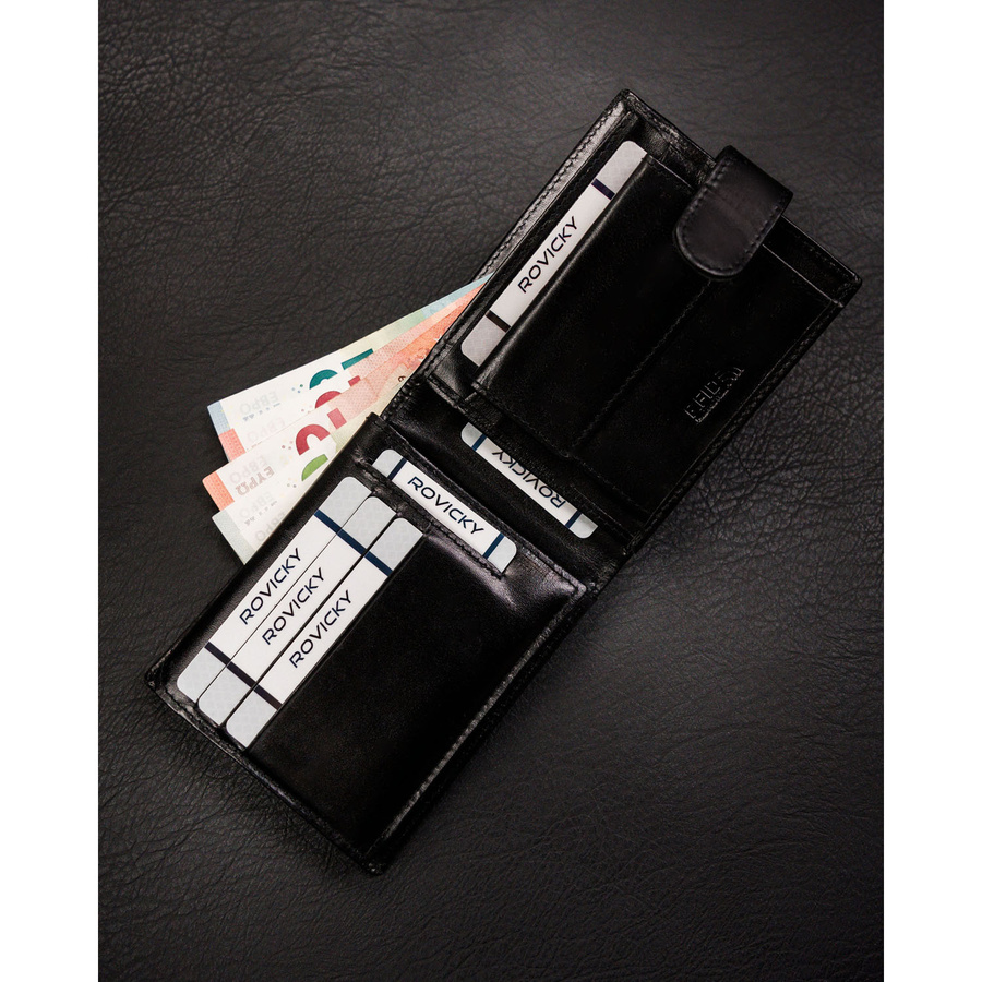 Leather wallet RFID ROVICKY CPR-06L-NBAR