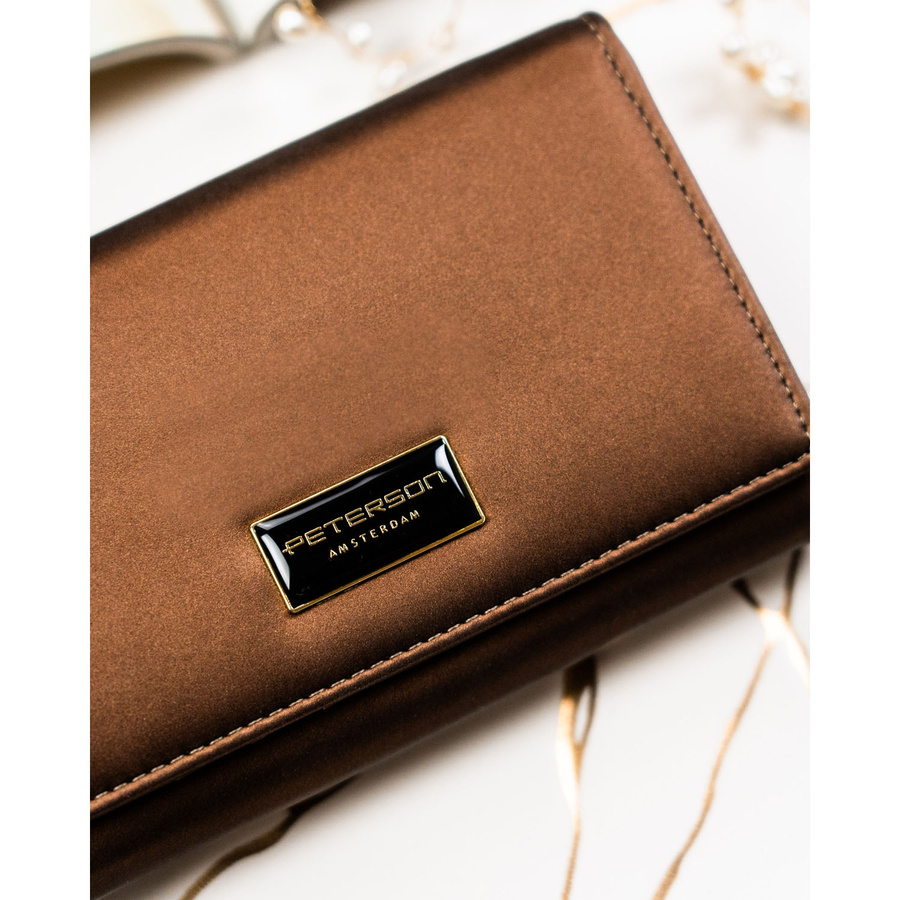 Leather and leatherette wallet RFID PETERSON PTN PS112-HNL