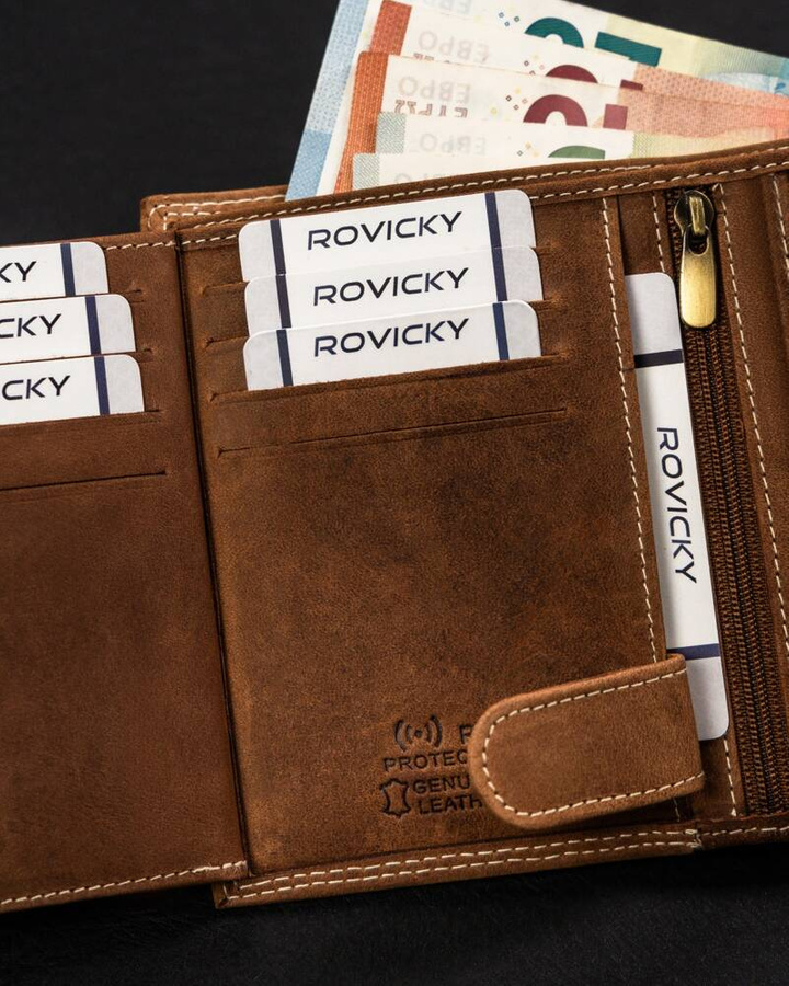 Leather wallet RFID ALWAYS WILD N4-CHM-FISH